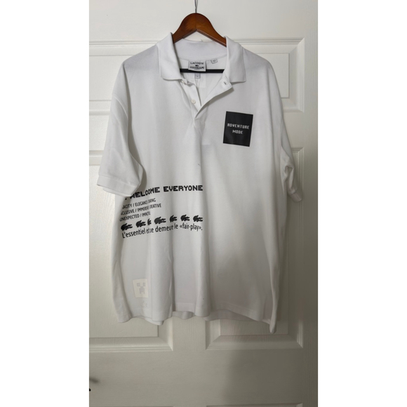 Men's Lacoste Minecraft White XL Polo Shirt - Picture 1 of 8